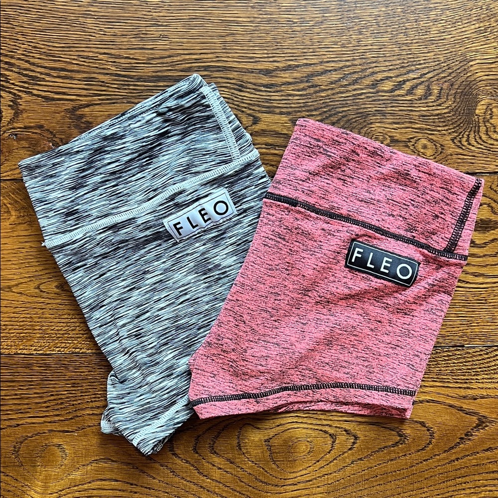 Fleo Heathered Pink and Gray Shorts